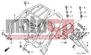 HONDA - XR125L (ED) 2005 - Body Parts - REAR FENDER - 84701-KRH-D00 - BASE COMP., NUMBER PLATE