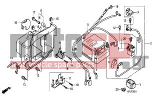 HONDA - FES125 (ED) 2007 - Electrical - BATTERY (FES1257-A7) (FES1507-A7) - 93903-35210- - SCREW, TAPPING, 5X12