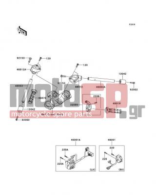 KAWASAKI - NINJA® ZX™-14R 2012 -  - Handlebar - 46019-0001 - GRIP-ASSY,THROTTLE