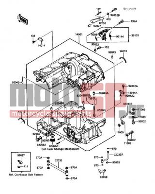 KAWASAKI - CONCOURS 1986 - Engine/Transmission - Crankcase - 14013-1005 - RING-POSITION,T=1.98
