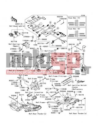 KAWASAKI - NINJA® ZX™-14R 2012 -  - Chassis Electrical Equipment - 53044-0025 - TRIM,L=15