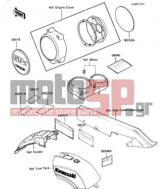 KAWASAKI - GPZ 1986 - Body Parts - LABELS - 56031-1229 - LABEL,DAILY SAFETY