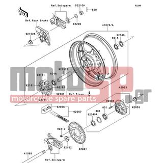 KAWASAKI - NINJA® ZX™-14R 2012 -  - Rear Wheel/Chain - 42033-0021 - COUPLING-ASSY,RR HUB