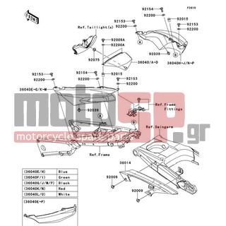 KAWASAKI - NINJA® ZX™-14R 2012 - Body Parts - Side Covers/Chain Cover - 92200-1388 - WASHER,6.5X14X1