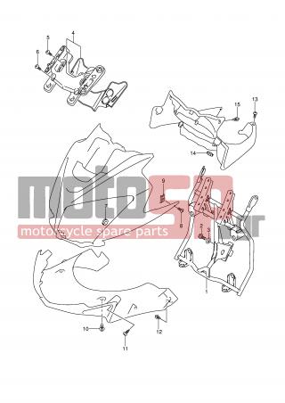SUZUKI - DL1000 (E2) V-Strom 2007 - Body Parts - COWL BODY INSTALLATION PARTS - 03241-0516B-000 - SCREW, INNER COVER