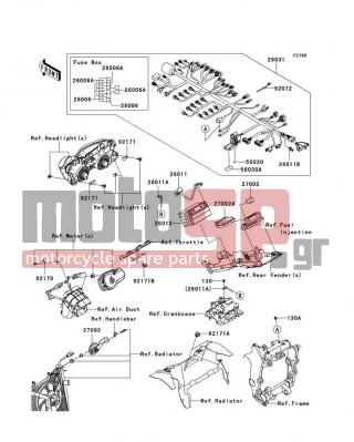 KAWASAKI - NINJA® ZX™-6R 2012 -  - Chassis Electrical Equipment - 26011-0271 - WIRE-LEAD,CAP