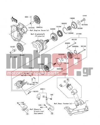 KAWASAKI - NINJA® ZX™-6R 2012 -  - Starter Motor - 92151-1874 - BOLT,6X35