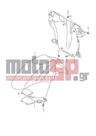 SUZUKI - UX150 (E2) Sixteen 2010 - Body Parts - FRONT FENDER (MODEL L0) - D1557-0616A-000 - BOLT
