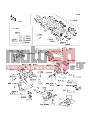 KAWASAKI - VERSYS® 2012 -  - Chassis Electrical Equipment - 92171-0316 - CLAMP,BRAKE HOSE
