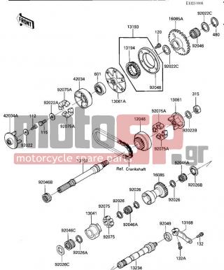 KAWASAKI - NINJA® 1000R 1986 - Κινητήρας/Κιβώτιο Ταχυτήτων - BALANCER/STARTER CLUTCH (E/NO.015993-) - 13041-1064 - BALANCER