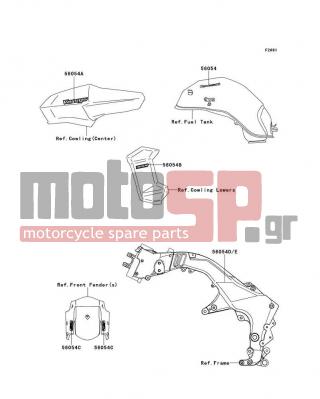 KAWASAKI - VERSYS® 1000 (EUROPEAN) 2012 - Body Parts - Decals(Gray)(White)(ACF)