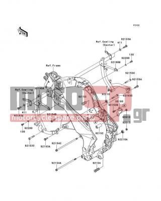 KAWASAKI - VERSYS® 1000 (EUROPEAN) 2012 - Κινητήρας/Κιβώτιο Ταχυτήτων - Engine Mount - 411AA1000 - WASHER-PLAIN,10MM