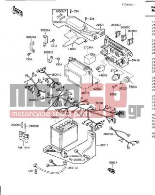 KAWASAKI - VOYAGER 1986 -  - CHASSIS ELECTRICAL EQUIPMENT - 92009-1021 - SCREW,TAPPING,4X10