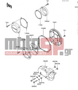 KAWASAKI - VOYAGER XII 1986 - Engine/Transmission - ENGINE COVERS - 11009-1556 - GASKET,CLUTCH COVER