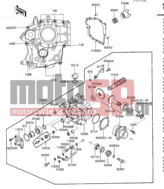 KAWASAKI - VOYAGER XII 1986 - Engine/Transmission - FRONT BEVEL GEARS - 11009-1344 - GASKET,OIL PIPE,8.2X1