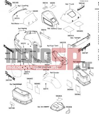 KAWASAKI - VOYAGER XII 1986 - Body Parts - LABELS - 56037-1345 - LABEL-SPECIFICATION,T