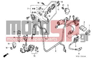 HONDA - SH125 (ED) 2004 - Electrical - WIRE HARNESS - 38501-GN2-014 - RELAY COMP., STARTER (MITSUBA)
