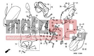 HONDA - CBF600S (ED) 2004 - Body Parts - COWL - 90690-GHB-641 - CLIP, CABLE, 10MM