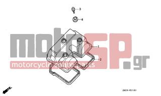 HONDA - NX250 (ED) 1988 - Engine/Transmission - CYLINDER HEAD COVER - 90543-ML4-610 - RUBBER, MOUNTING