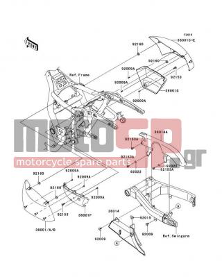 KAWASAKI - VULCAN® 1700 CLASSIC 2012 - Εξωτερικά Μέρη - Side Covers/Chain Cover - 36001-0202 - COVER-SIDE,LH,LWR