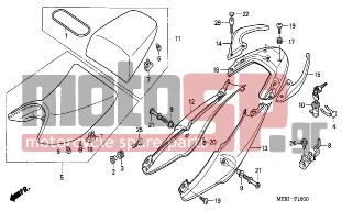 HONDA - CBF600S (ED) 2004 - Body Parts - SEAT/SEAT COWL - 83132-MN5-000 - RUBBER, SHELTER LID