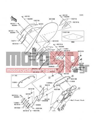 KAWASAKI - VULCAN® 1700 NOMAD™ 2012 - Body Parts - Cowling - 11056-0507 - BRACKET