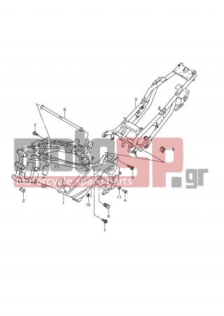 SUZUKI - GSR600A (E2) 2008 - Frame - FRAME (MODEL L0) - 18214-75F00-000 - CLAMP