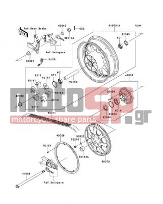 KAWASAKI - VULCAN® 1700 NOMAD™ 2012 -  - Rear Wheel/Chain - 601B6206UU - BEARING-BALL,#6206UUC3