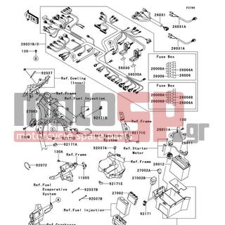 KAWASAKI - VULCAN® 1700 VAQUERO® 2012 -  - Chassis Electrical Equipment - 92171-1423 - CLAMP,DIA=10