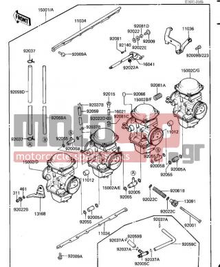 KAWASAKI - LTD SHAFT 1985 - Engine/Transmission - CARBURETOR ASSY (ZN700-A1) - 92081-1249 - SPRING
