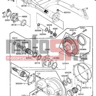 KAWASAKI - LTD SHAFT 1985 - Κινητήρας/Κιβώτιο Ταχυτήτων - DRIVE SHAFT/FINAL GEARS - 13101-1024-7J - GEAR-ASSY,FINAL,M.SIL