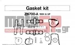 KAWASAKI - LTD SHAFT 1985 - Engine/Transmission - GASKET KIT - 670B1508 - 
