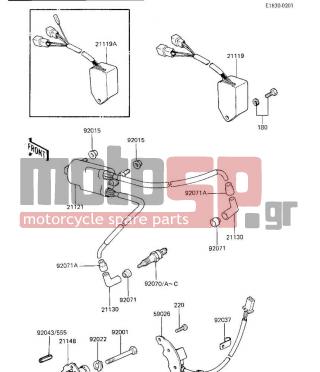 KAWASAKI - CANADA ONLY 1984 -  - IGNITION - 21126-008 - CLAMP,WIRING HARNESS