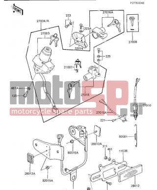KAWASAKI - CANADA ONLY 1984 -  - IGNITION SWITCH/LOCKS/REFLECTORS - 12000616 - UNAVAILABLE IN PRICE BOOK