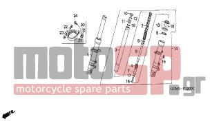 HONDA - SZX50 (X8R) (IT) 2001 - Suspension - FRONT FORK - 51454-GBY-631 - SEAT, SPRING UPPER