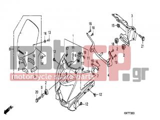 HONDA - CBF125M (ED) 2009 - Body Parts - FRONT COWL - 93903-34420- - SCREW, TAPPING, 4X16