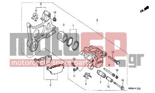HONDA - CBR600FR (ED)  2001 - Brakes - REAR BRAKE CALIPER - 45203-MG3-016 - PLUG, PIN