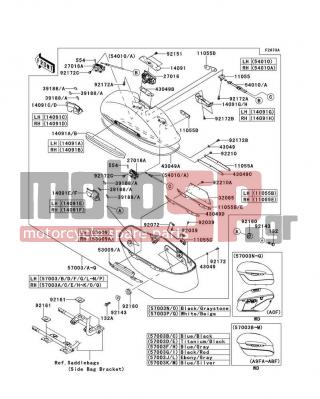 KAWASAKI - VULCAN® 1700 VOYAGER® 2012 - Body Parts - Saddlebags(Side Bag) - 92172-0454 - SCREW,6X16