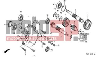 HONDA - FJS600A (ED) ABS Silver Wing 2003 - Engine/Transmission - TRANSMISSION - 91007-MCT-003 - BEARING, RADIAL BALL, 6206
