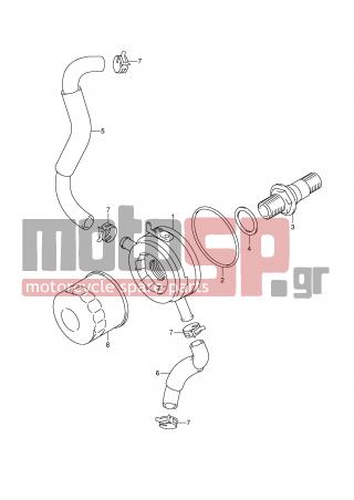 SUZUKI - GSF1250A (E2) 2008 - Engine/Transmission - OIL COOLER - 09280-64003-000 - O RING (D:3.1,ID:63.9)