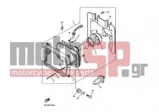 YAMAHA - DT200R (EUR) 1989 - Electrical - HEADLIGHT - 10V-84198-00-00 - Clip, Cover Fitting