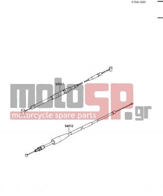 KAWASAKI - KX500 1984 -  - CABLES ('84 A2) - 54012-1211 - CABLE-THROTTLE
