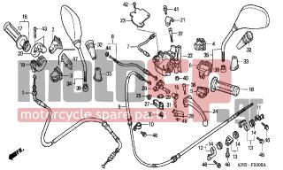 HONDA - SES125 (ED) 2002 - Frame - HANDLE LEVER/SWITCH/CABLE - 94002-080000S - NUT, HEX., 8MM