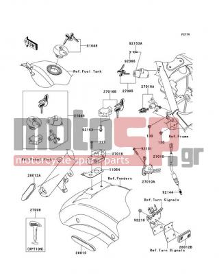 KAWASAKI - VULCAN® 900 CLASSIC 2012 -  - Ignition Switch/Locks/Reflectors - 11054-0492 - BRACKET,SEAT LOCK