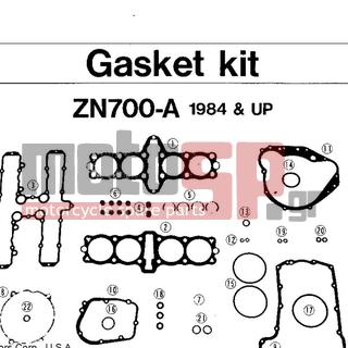 KAWASAKI - LTD SHAFT 1984 - Engine/Transmission - GASKET KIT - 11060-1144 - GASKET,CYLINDER BASE