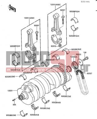 KAWASAKI - NINJA® 1984 - Κινητήρας/Κιβώτιο Ταχυτήτων - CRANKSHAFT - 13251-1052-JJ - ROD-ASSY-CONNECTING,J