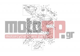 YAMAHA - YZF R6 (GRC) 2008 - Body Parts - FUEL TANK - 13S-24145-00-00 - Damper, Side Cover