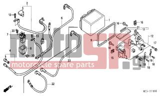 HONDA - FJS600A (ED) ABS Silver Wing 2003 - Electrical - BATTERY - 90305-GEE-710 - NUT, CLIP, 6MM
