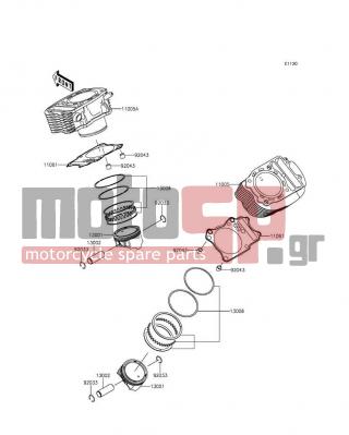 KAWASAKI - VULCAN® 900 CLASSIC LT 2012 - Κινητήρας/Κιβώτιο Ταχυτήτων - Cylinder/Piston(s)