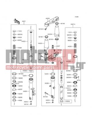 KAWASAKI - VULCAN® 900 CLASSIC LT 2012 -  - Front Fork - 44071-1087 - DAMPER-ASSY,FORK,LH